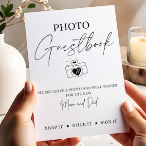 Minimalist Photo Guestbook Sign Minimalist Baby Shower Sign Polaroid Photo Guest Book Sign Baby Shower Table Sign Printable Snap It Shake It