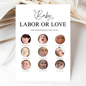 Love Game Minimalist Baby Shower Game Funny Baby Game Minimal Baby Shower Gender Neutral Shower Modern Baby Shower Funny Baby Shower Game G5