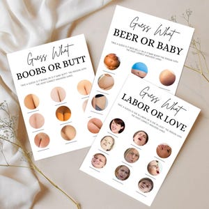 Funny Baby Shower Games Bundle Labour Or Love Game Baby Bump Game Funny Baby Shower Idea Minimal Baby Shower Printable Instant Download Z1
