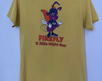 Vintage 80er Jahre Firefly Run T-Shirt Größe Medium Unisex Grafik-T-Shirt aus Jerzees-Baumwolle