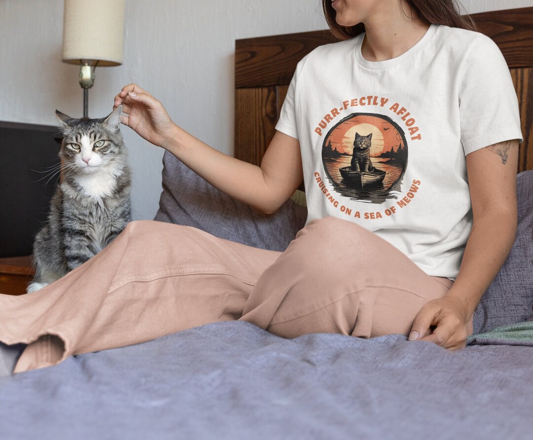 Purr-fectly Afloat, Feline Adventures, Cat Lover, Animal Lovers, Lake ...