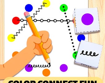 Color & Line Dice Game: Druckbare Aktivität (PDF)