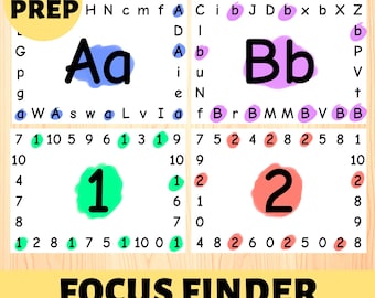 Focus Finder Activity: Letter & Number Visual Discrimination (PDF)
