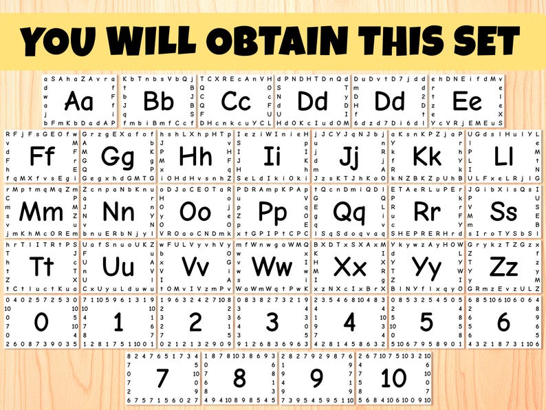 Letter Finders Using Numbers Fill In Focus Finder Activity: Letter & Number Visual Discrimination (PDF) - Etsy