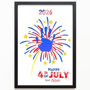 4th of July Handprint Firework Craft: 2026 Keepsake
