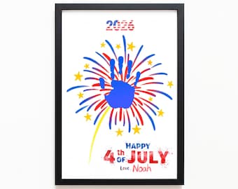 4th of July Handprint Firework Craft: 2026 Keepsake