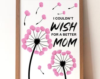 Mother’s Day Handprint Flower Craft Printable Keepsake for Kids Toddler Preschool DIY Art Gift for Mom Grandma Classroom Activity