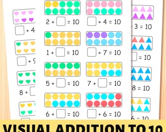 Ten Frame Printable: Visual Addition to 10 Math - Etsy
