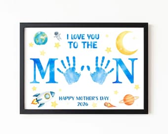 Mother's Day Handprint Art: Space Theme Keepsake