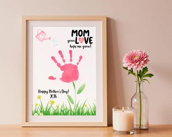 Mother's Day Handprint Flower Craft: Love Grows Keepsake