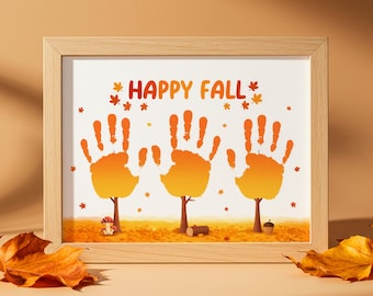 Fall Handprint Tree Art: Kids Autumn Craft Keepsake (PDF/PNG)