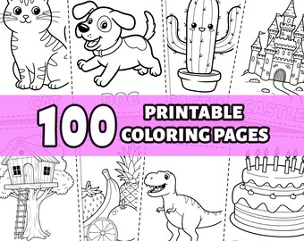 100 Kids Coloring Pages: Creative Art Sheets (PDF Download)