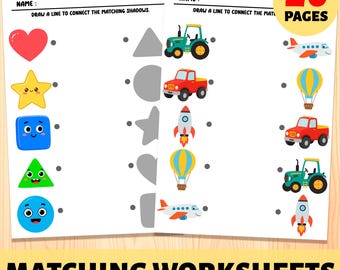 Printable Shadow Matching Worksheet: Preschool Learning Activity (PDF)
