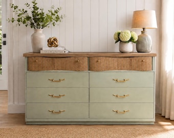 Reeded Sage Green Dresser