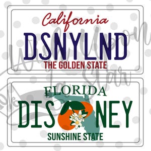 Most Magical Place on Earth License Plates | Digital File Bundle | Both Parks | SVG | Cricut | Cameo