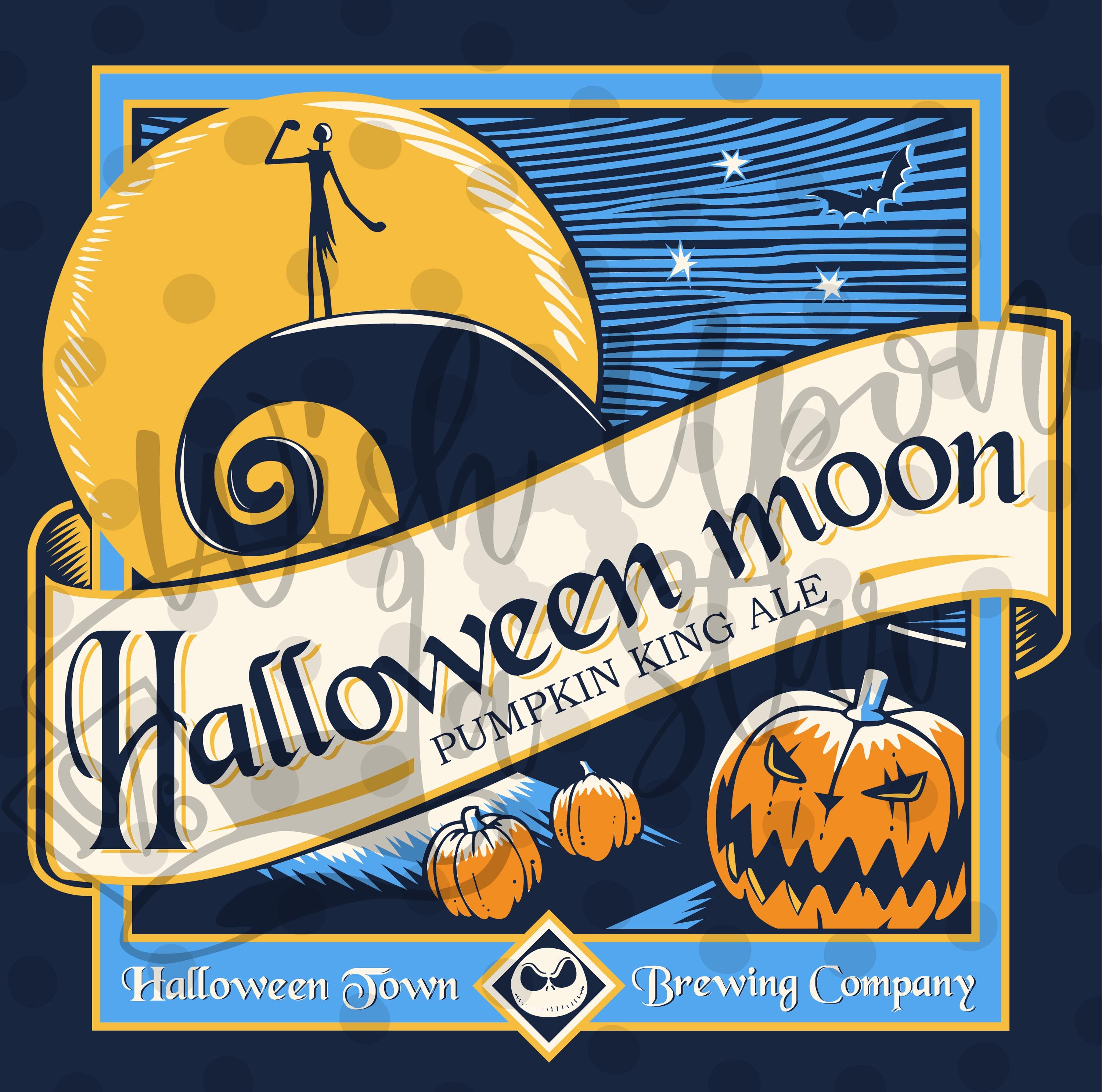 ハロウィンムーン | ブルームーン | パンプキンキング | ナイトメア | NBC | デジタルファイル | ビール | SVG | Cricut  | Cameo - Etsy 日本, image size:3000x2972