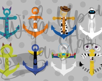 Anchors | Digital Animation | DCL | DVC | Digital File Pack | SVG | Cricut | Cameo