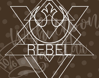 Rebel Alliance Line Art | Rebel | Darkside | Lightside | Lightsaber|  Digital File | May the 4th | SVG | Cricut | Cameo