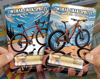 Geldgeschenk Fahrrad – Geburtstagskarte mit Fahrrad – Wunscherfüller Mountainbike & Rennrad Geschenk – origineller Fahrrad Gutschein