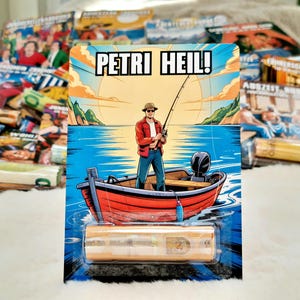 Geldgeschenk Angler – Geschenkidee für Angler | Petri Heil Karte | Gutschein Angelschein | Wunscherfüller Fischen | Angelsport Geschenk