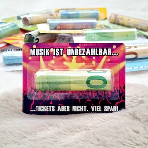 Geldgeschenk Konzert | Geldverpackung Festival | Konzertbesuch | Geschenkidee Musik | Musical Karten Konzertticket | Wunscherfüller Konzert