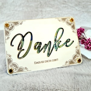 Danke Geschenk Holz – Kleine Aufmerksamkeit zum Danke sagen – Persönliche Holzkarte mit Gravur – Geschenk für Erzieherin, Kollegin, Abschied