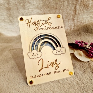 Geldgeschenk Geburt | Geldgeschenk für Baby | Geschenk aus Holz | Holzkarte  | Babyshower Geschenk | Geburtsgeschenk | Mädchen | Junge