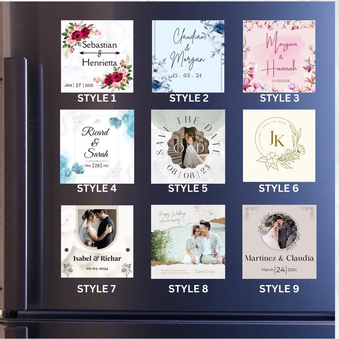 Invit Fridge Custom Magnets Wedding Photo Save the Date Favors, Engagement Party ...