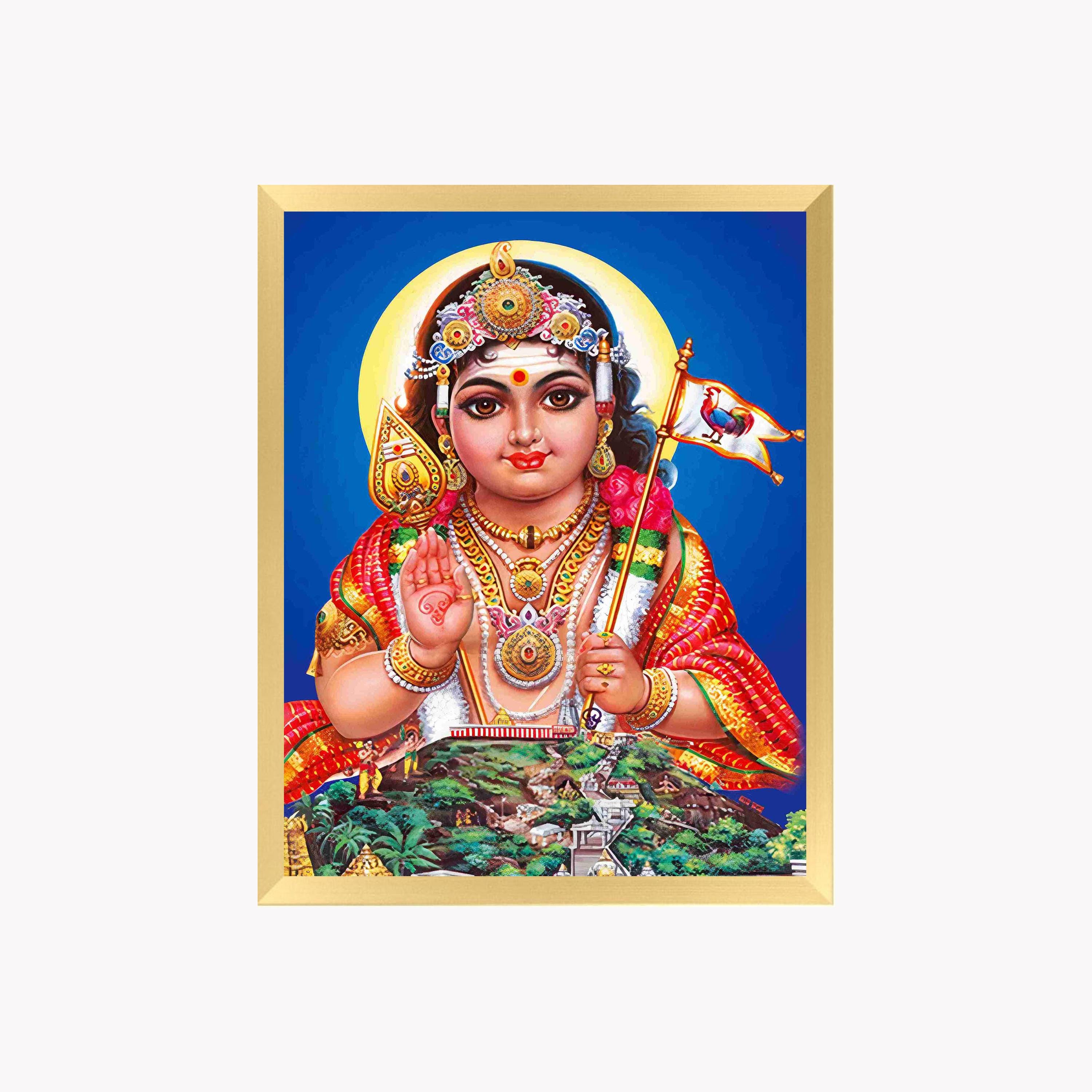 Sticaro Premium Hindu Lord Baby Murugan God Religious Framed Photo for Wall and Pooja Room Etsy