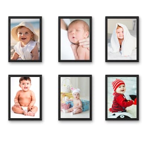 Sticaro | Wand-Bilderrahmen für schwangere Frauen, 6er-Set | Süßes Baby Poster | Geschenk für werdende Mama | Poster zum Thema Schwangerschaft.