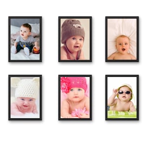 Motiv | Wandfotorahmen schwangere Frauen 6er Set | Niedliches Baby Poster | Erwarte Mama Geschenk | Schwangerschaft bezogene Poster.