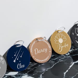 Free Entgraved Dog Tag,Double Side Silent Collar Tag,Custom Collar Tag,Personalized Cat Tag,Cat ID Tag,Dog ID Tag,Dog Name Tag, Pet Name Tag