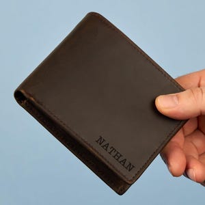 Billetera personalizada, Billetera para hombre, Billetera grabada, Billetera para padrinos de boda, Billetera de cuero, Billetera personalizada, Regalo para novio, Regalo de aniversario para él
