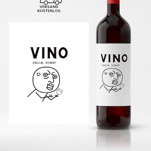 Étiquette de vin pour anniversaire, étiquette autocollante pour bouteilles pour anniversaire, facile pour toute occasion, cadeau personnel, vin mème, vino
