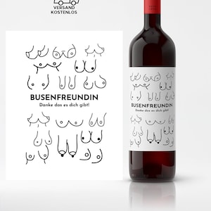 Étiquette de vin personnalisée étiquette d’autocollant de bouteille d’amitié pour les amis, ami du sein, meilleur ami, étiquette de bouteille