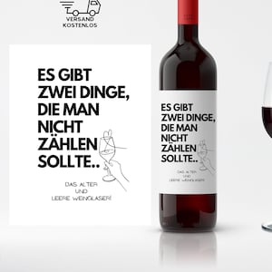 Weinetikett personalisiert zum Geburtstag, Aufkleber,  Etikett für Flaschen für Geburtstage, Persönliches Geschenk für Freunde und Kollegen!