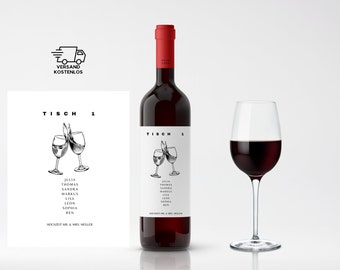 Spersonalizowana etykieta na wino na wesele, naklejka na butelkę, etykieta na wino dla pana i pani, dzień ślubu, wesele dla nowożeńców, etykieta na butelkę, dekoracja stołu