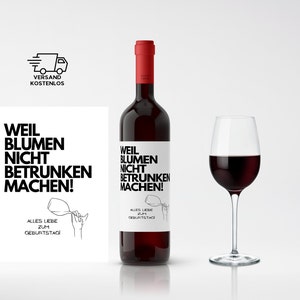 Weinetikett personalisiert zum Geburtstag, Aufkleber Etikett für Flaschen zum Geburtstag, für jeden Anlass, Persönliches Geschenk 30 40 50