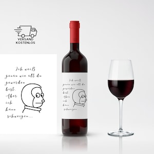 Verjaardagswijnetiket, ik weet precies hoe oud je bent geworden, maar ik kan er wel over zwijgen, Persoonlijk cadeau, Grappige cadeau-ideeën