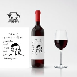Verjaardagswijnetiket, ik weet precies hoe oud je bent geworden, maar ik kan er wel over zwijgen, Persoonlijk cadeau, Grappige cadeau-ideeën