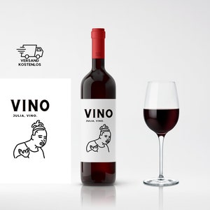 Wijnetiket voor verjaardag, stickeretiket voor flessen voor verjaardag, gemakkelijk voor elke gelegenheid, persoonlijk cadeau, memewijn, vino