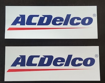 A C DELCO Classic Vintage Style Racing Decals Stickers Hot Rod Rat Rod Made in USA