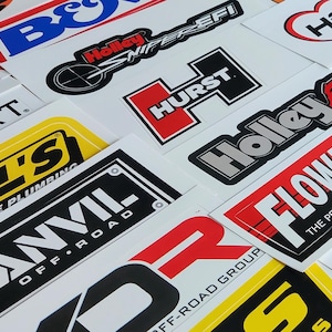 25+ Decal Pack Quality mix of Vintage style and Classic Decals NHRA Nascar NOS Hotrod Drag Racing Toolbox Car Stickers