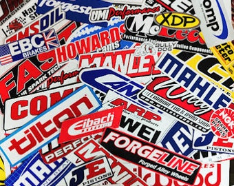 Lote De 2 Calcomanías De Carreras Ferrea Valves – Pegatinas NHRA, Nascar, Street Outlaw, Hot Rod