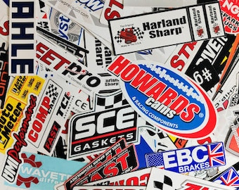 Vintage and Various Racing Decals Stickers NHRA NASCAR Street Outlaws Tool Box Hot Rod Rat Rod Drag racing
