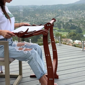 Wooden Floor Embroidery Stand | Adjustable Cross Stitch & Q-Snap Frame Holder | Heavy Duty Hands-Free Stitching Frame |Floor Stand Stitching