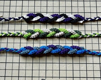 Braided Tricolor Hemp Bracelet