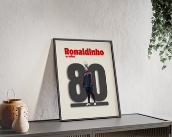 Ronaldinho Posters with Wooden Frame