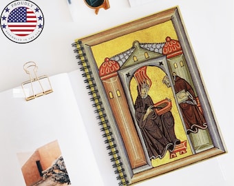 Religious Journal, Christian Notebook, Catholic Diary, Prayer Book - St Hildigard of Bingen Design