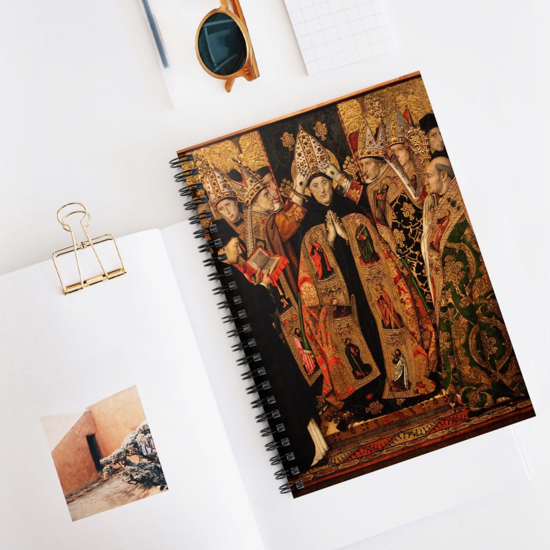 St Augustine Spiral Notebook: Jaume Huguet Art, Ruled Line Journal - Etsy